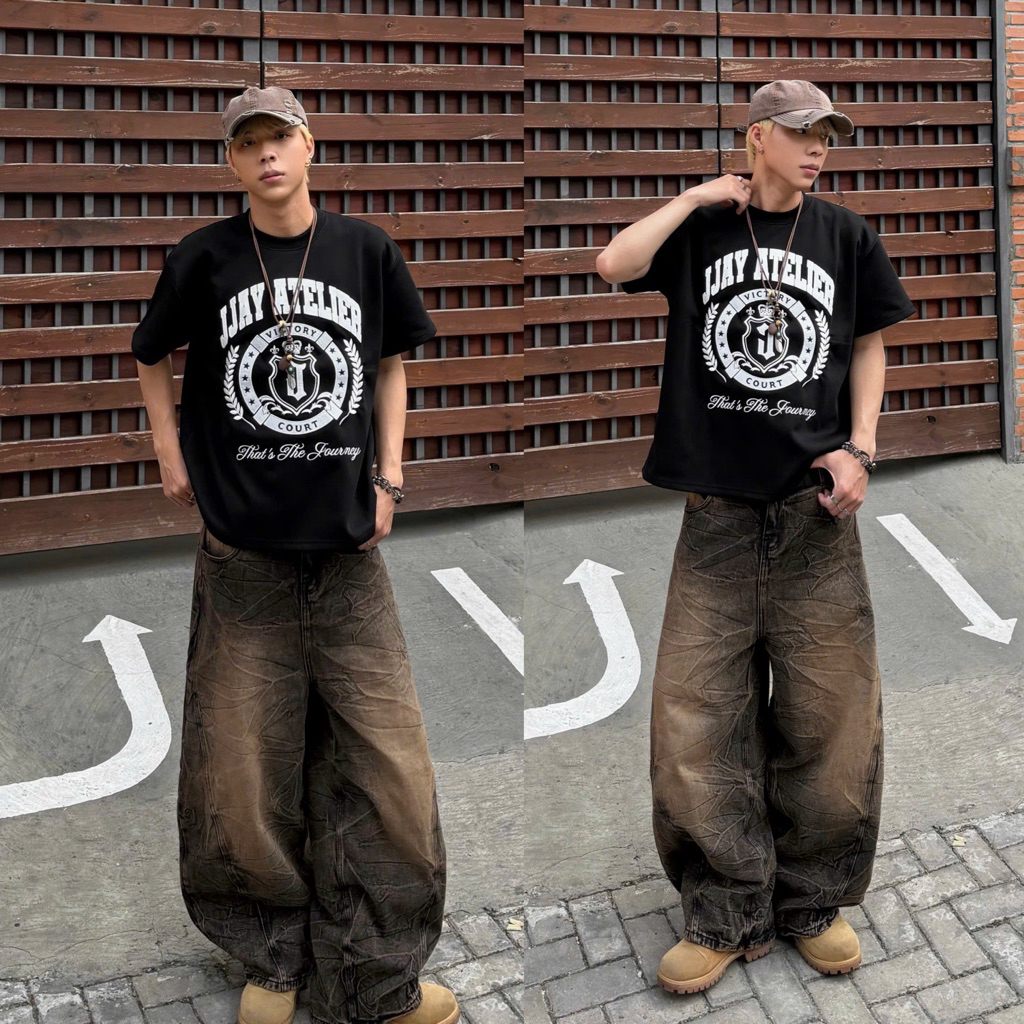 QUẦN JEAN ỐNG CONG - Quần jeans trơn form ống rộng vải washed màu XÁM form Unisex nam nữ Jaystoree | BigBuy360 - bigbuy360.vn