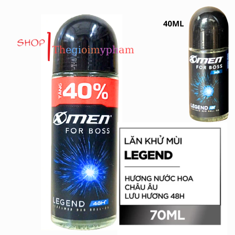 Lăn Khử Mùi Hương Nước Hoa XMEN For Boss Hương Legend 70ml Hoặc 40ml(KM)