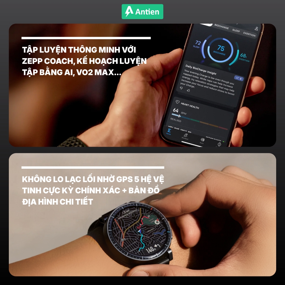 Đồng hồ Thể Thao Thông Minh Amazfit Active Max | Màn AMOLED 1.5 inch BioCharge |170 chế độ luyện tập | BigBuy360 - bigbuy360.vn