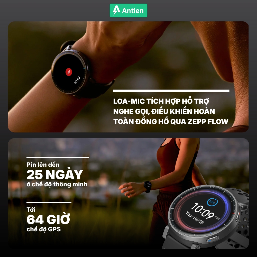 Đồng hồ Thể Thao Thông Minh Amazfit Active Max | Màn AMOLED 1.5 inch BioCharge |170 chế độ luyện tập | BigBuy360 - bigbuy360.vn