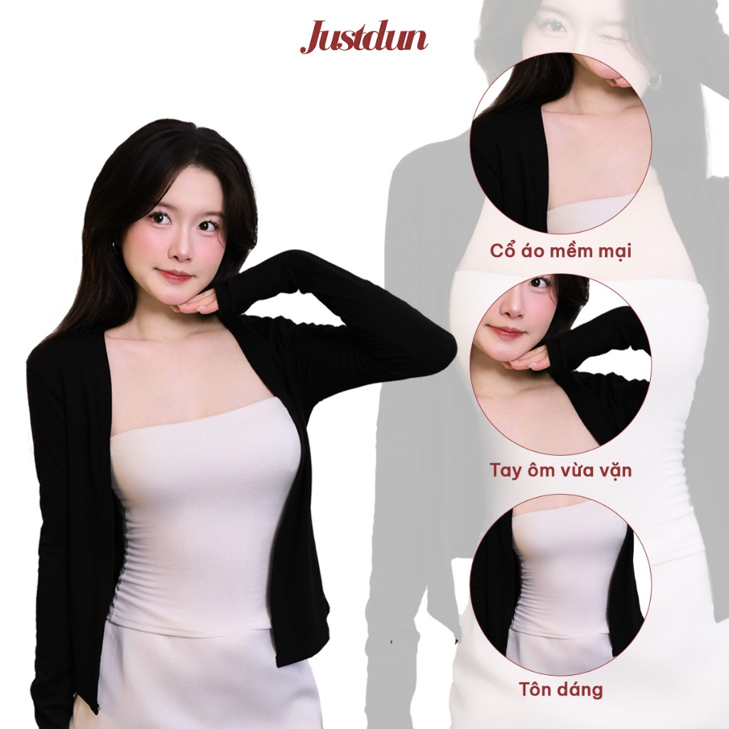Áo Khoác Cardigan Nữ Dáng Dài JUSTDUN 304 - Vải Cotton Mịn, Mềm Mại, Thoải Mái, Dễ Phối Đồ | BigBuy360 - bigbuy360.vn