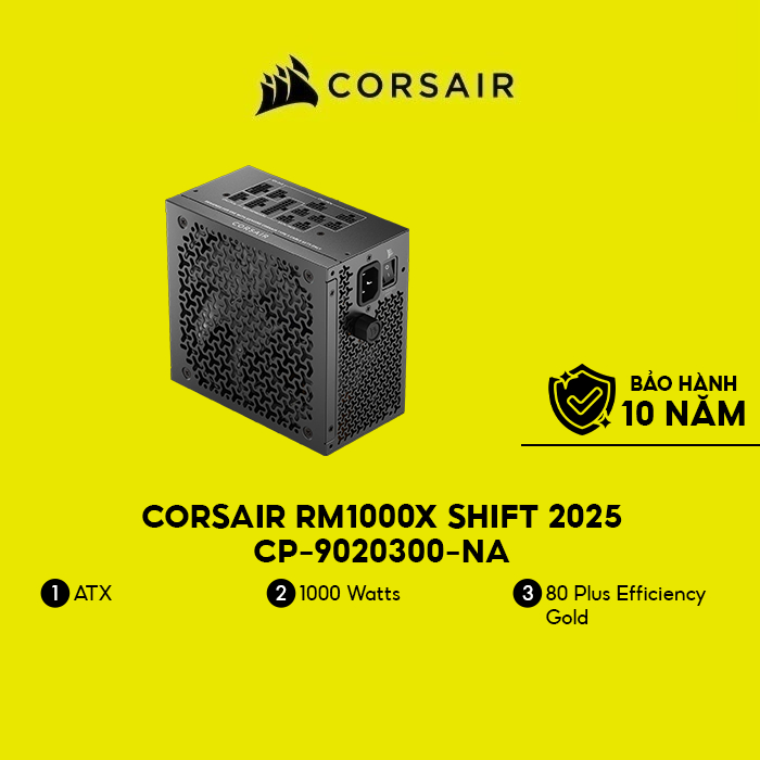 Nguồn máy tính Corsair RM1000x Shift 2025 CP-9020300-NA