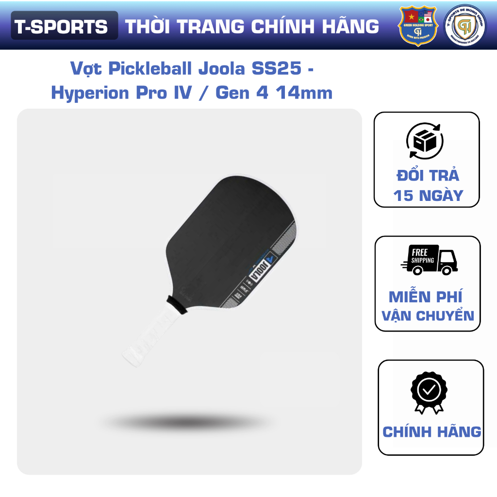 Vợt Pickleball Joola SS25 - Hyperion Pro IV / Gen 4 14mm - Tấn Công + Kiểm Soát Cao