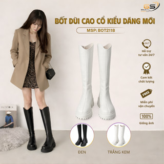 Giày Bốt Đùi Cao Cổ Nữ Da Mềm Kiểu Dáng Mới Hàng Thời Trang Siêu Hot Phong Cách Tôn Dáng MSP: 2118