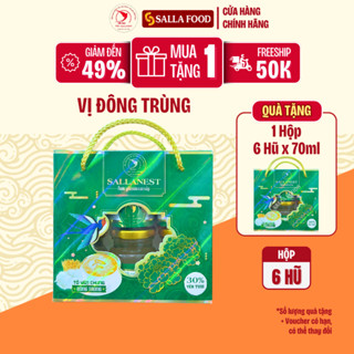[MUA 1 TẶNG 1] HỘP QUÀ TẶNG Yến sào Sallanest 30% chọn vị - 2 Hộp Tiết Kiệm x 6 hũ x 70ml