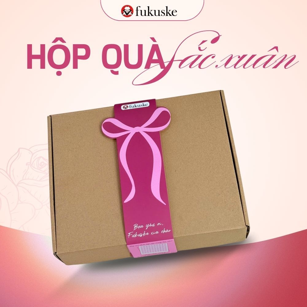 (QUÀ TẶNG KHÔNG BÁN) Hộp đựng quần tất Fukuske thích hợp làm quà tặng