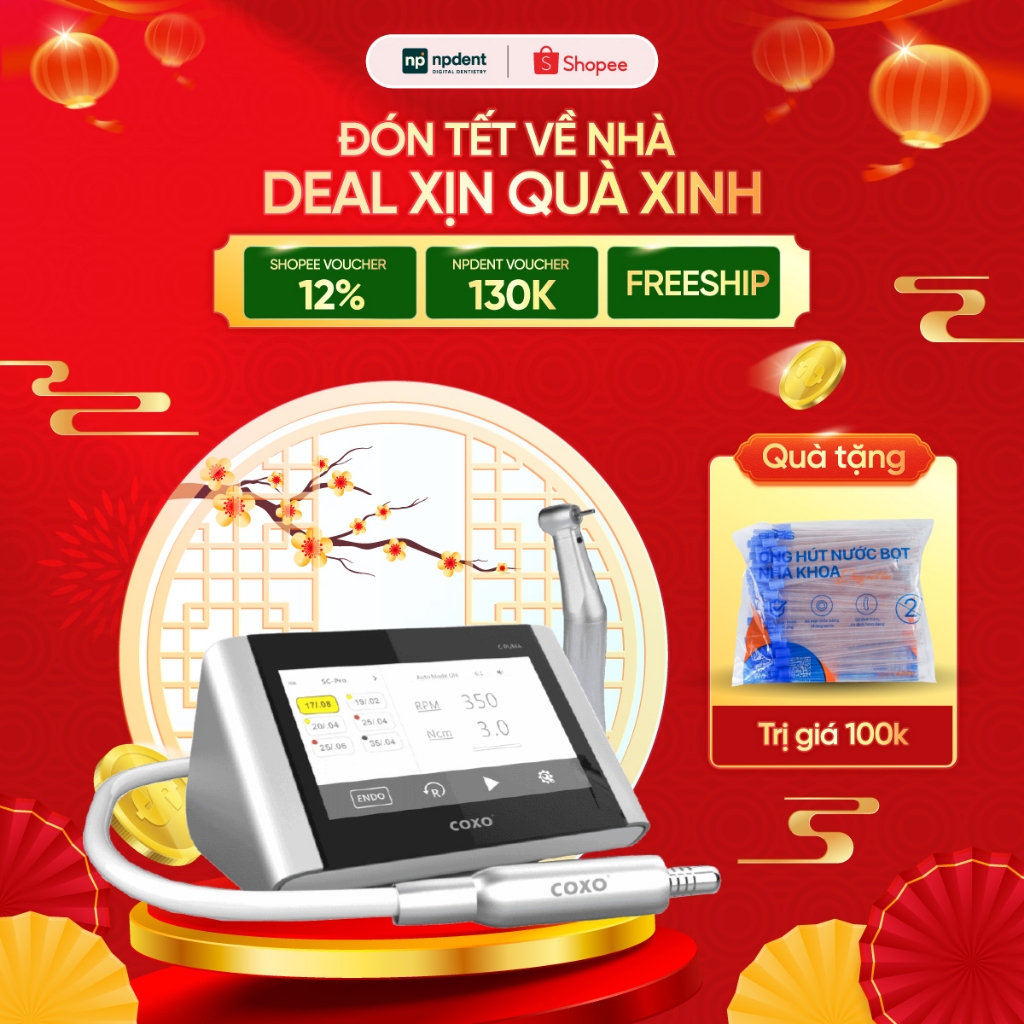 Motor điện Nha khoa NPDENT COXO C-PUMA Master Tích Hợp 2in1 Động Cơ Điện Và Động Cơ Endo - Bảo Hành 