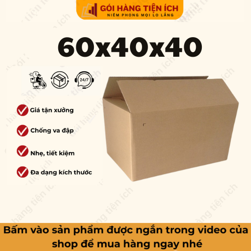 [HOẢ TỐC] Thùng chuyển nhà, chuyển đồ size to 60x40x40 3 lớp, hộp đóng hàng size lớn