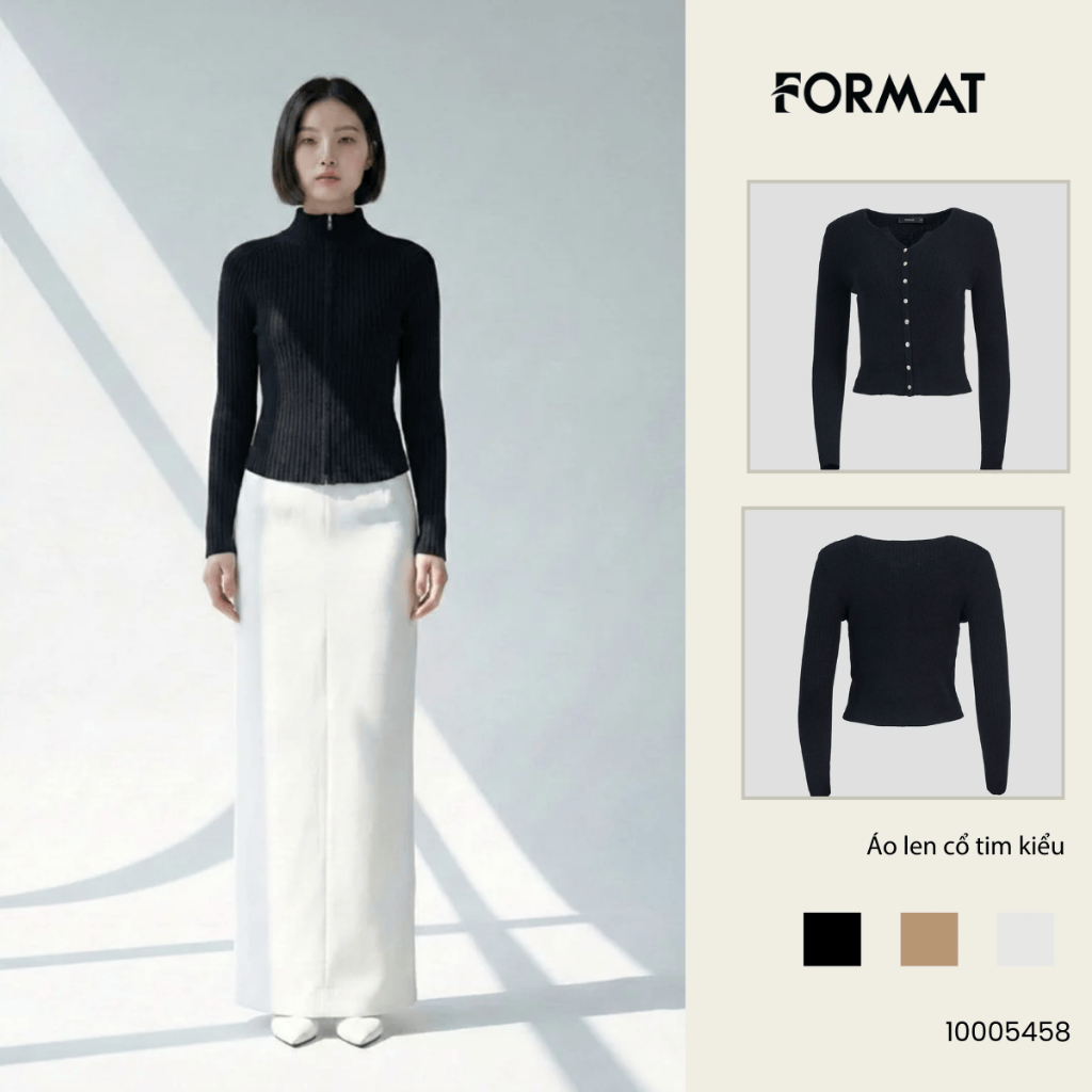 Áo len nữ Format 10005458 phong cách thời trang nữ tính màu sắc và kiểu dáng