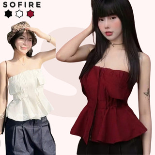 THE FANCE |  Áo Quây Chất Liệu Gấm Xốp Hoa Nổi Tôn Dáng Sang Chảnh POP SUGAR TOP -c68 SOFIRE_VN