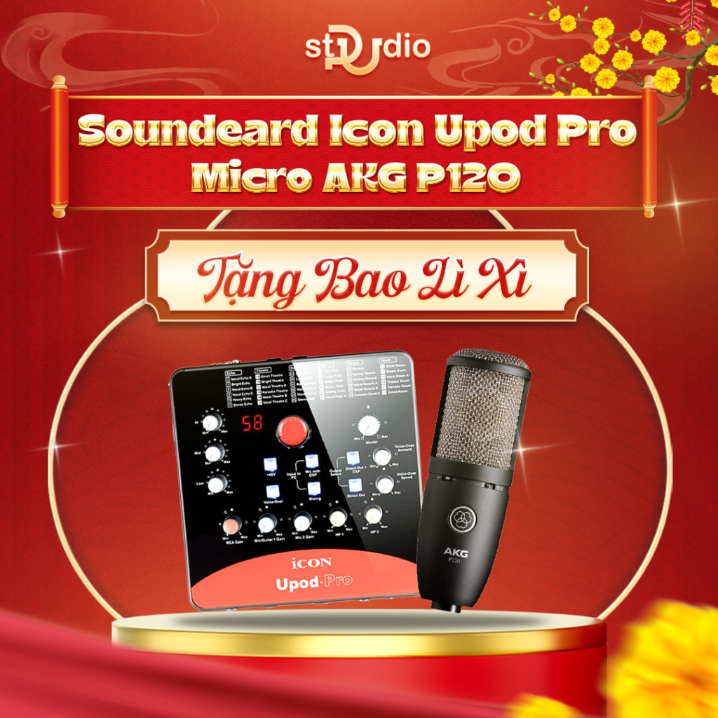 Bộ livestream Icon Upod Pro - Micro thu âm AKG P220