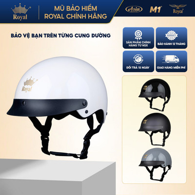 Mũ bảo hiểm nửa đầu Royal M162 lưỡi trai size L và XL đi xe máy cho nam và nữ chính hãng