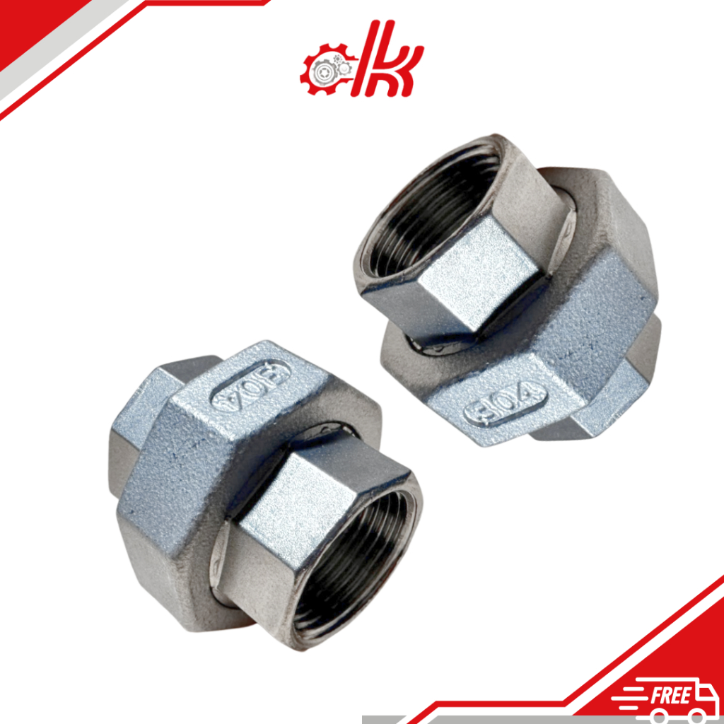 Rắc co inox 304 ren 2 đầu