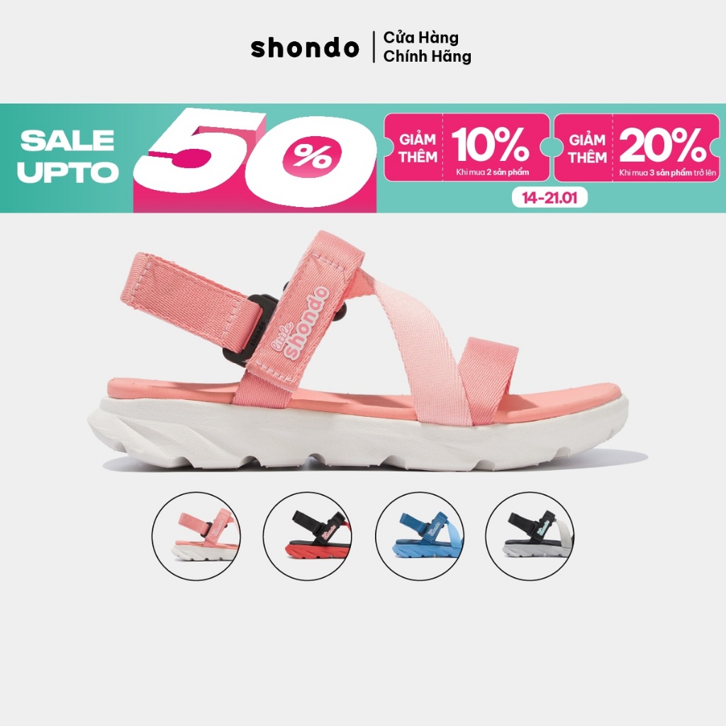 Giày Sandal Trẻ Em Little F6 Sport Thoải Mái, Siêu Nhẹ Shondo Nhiều Màu