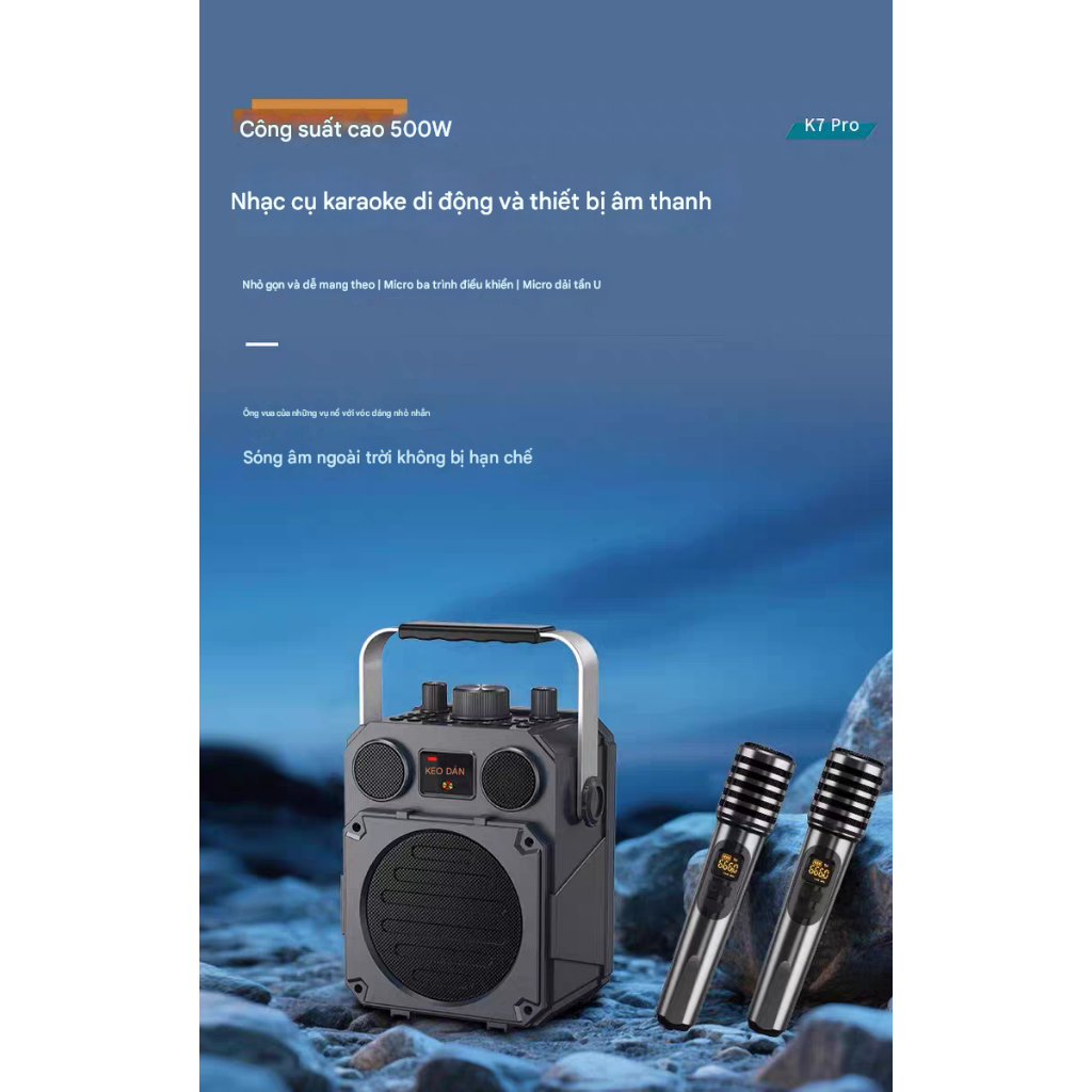 Loa K7PRO ke yu dành cho ngoài trời - tích hợp sound card livestream không dây & ghi âm, loa 2 trong