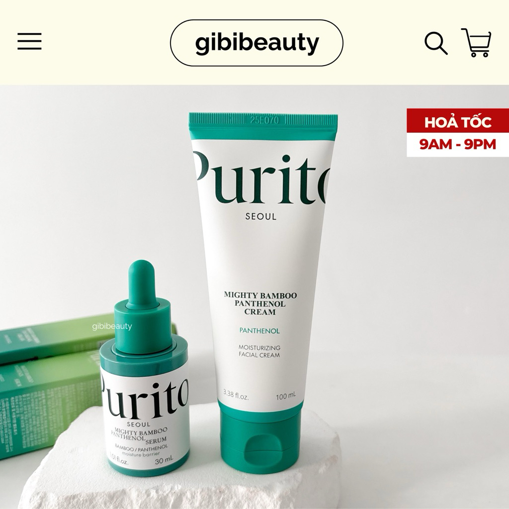 Kem dưỡng/Serum PURITO Mighty Bamboo Panthenol