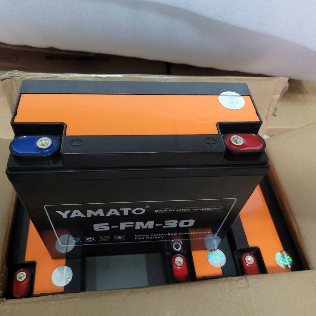 Combo 4 bình điện YAMATO YMT-12-30; 12V-30Ah dùng cho xe máy điện, loa kéo ...
