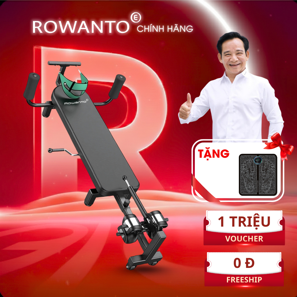 Máy kéo giãn cột sống thắt lưng và cổ Rowanto D12 Pro điện, thiết bị hỗ trợ thoát vị đĩa đệm cho ngư