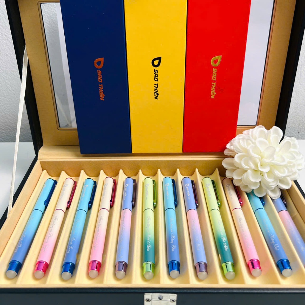Combo 1 Bút Sao Thiên S226 Ngòi Kim Tinh Êm Trơn Viết Bài Hằng Ngày + 10 Mực Tẩy Xóa