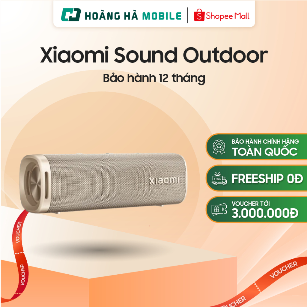 Loa Bluetooth Xiaomi Sound Outdoor Chống nước IP67 Pin 2600mAh - Chính hãng
