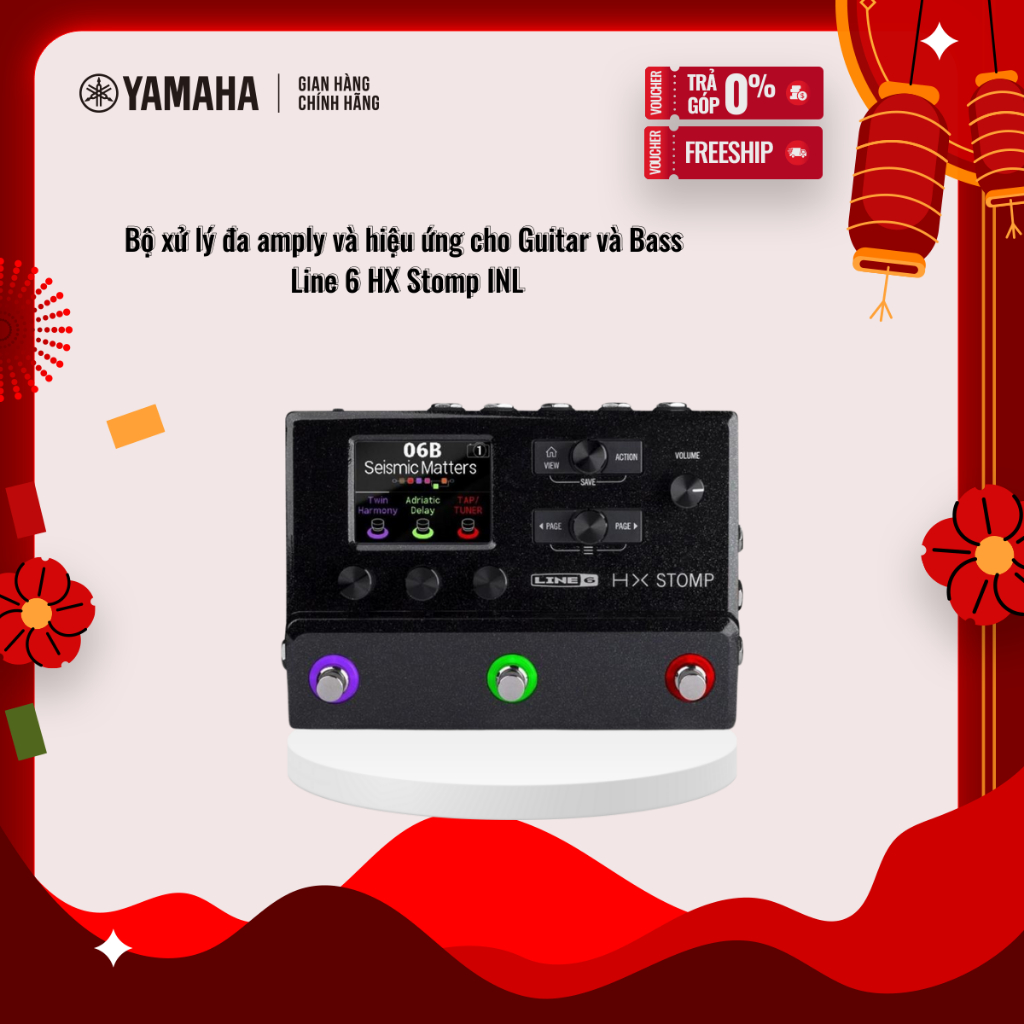 Bộ xử lý đa amply và hiệu ứng cho Guitar và Bass Line 6 HX Stomp INL