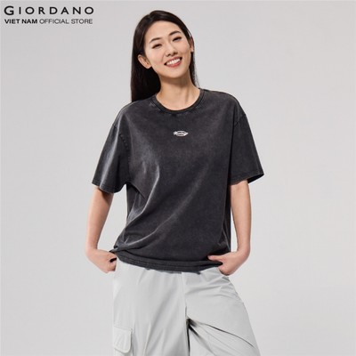 GIORDANO Áo Thun Ngắn Tay Nữ Signature Printed Tee 5395221