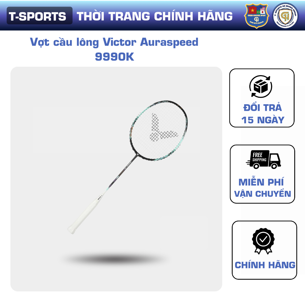 Vợt cầu lông Victor Auraspeed 9990K - Vợt Tốc Độ Cao, Smash Mạnh, Kiểm Soát Tuyệt Đỉnh