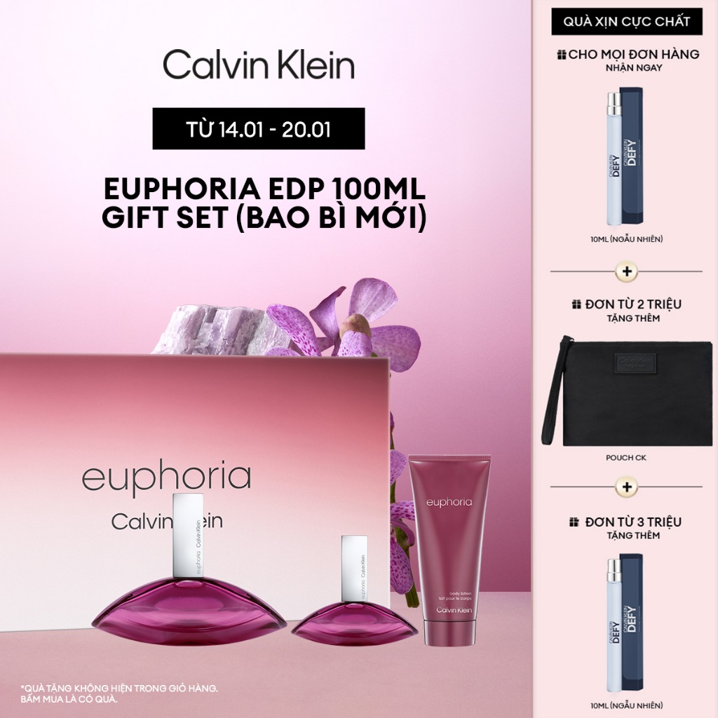 Bộ quà tặng Nước hoa Nữ Calvin Klein Euphoria EDP 100ml Gift Set