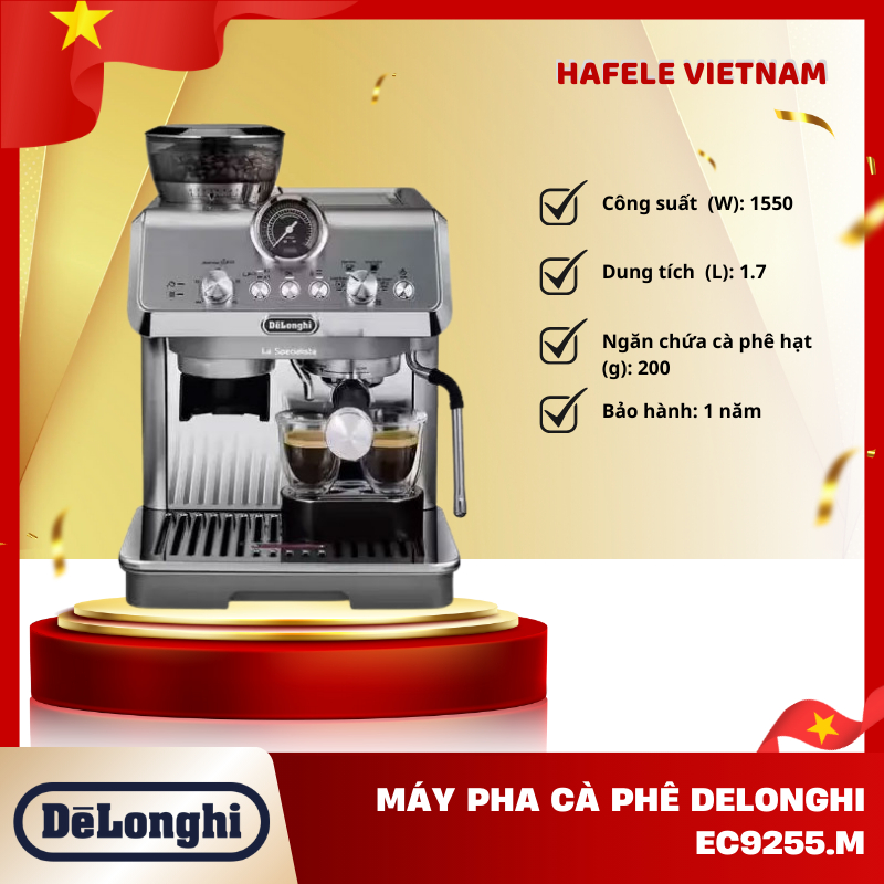 Máy Pha Cà Phê Espresso DeLonghi La Specialista Arte Evo EC9255.M – 8 Cài Đặt Độ Xay - 2 Bộ Lọc- FEM