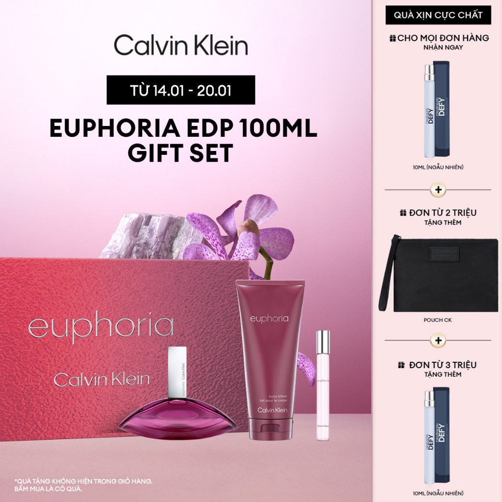 Bộ quà tặng Nước hoa Nữ Calvin Klein Euphoria EDP 100ml Gift Set