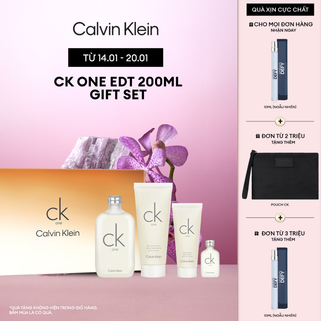 Bộ quà tặng Nước Hoa Nam Nữ Calvin Klein CK One EDT 200ml Gift Set