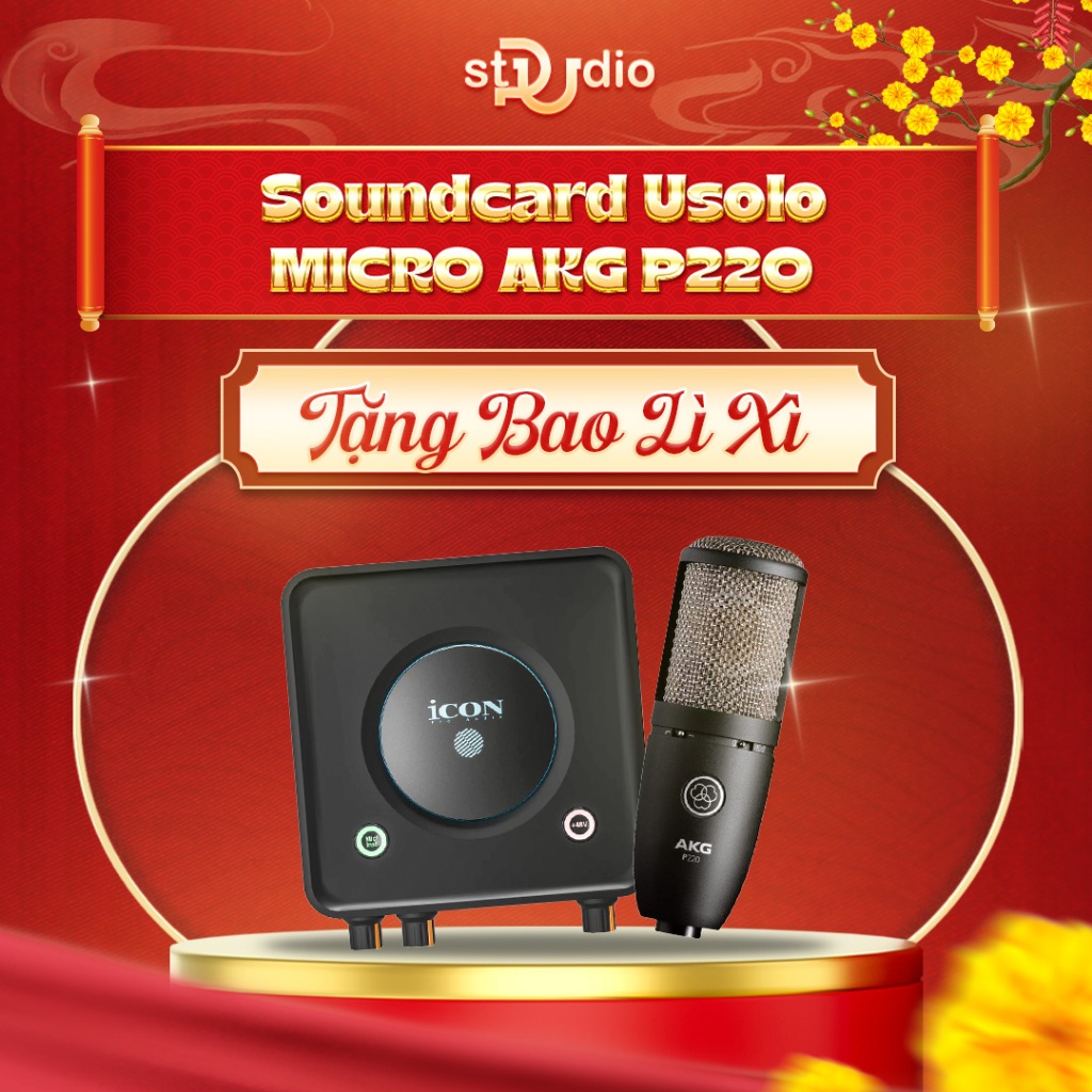 Bộ livestream Icon Usolo - Micro thu âm AKG P220 chính hãng, giá tốt