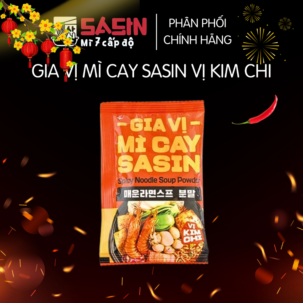 1 gói GIA VỊ mì cay Sasin vị Kim chi gói 45g