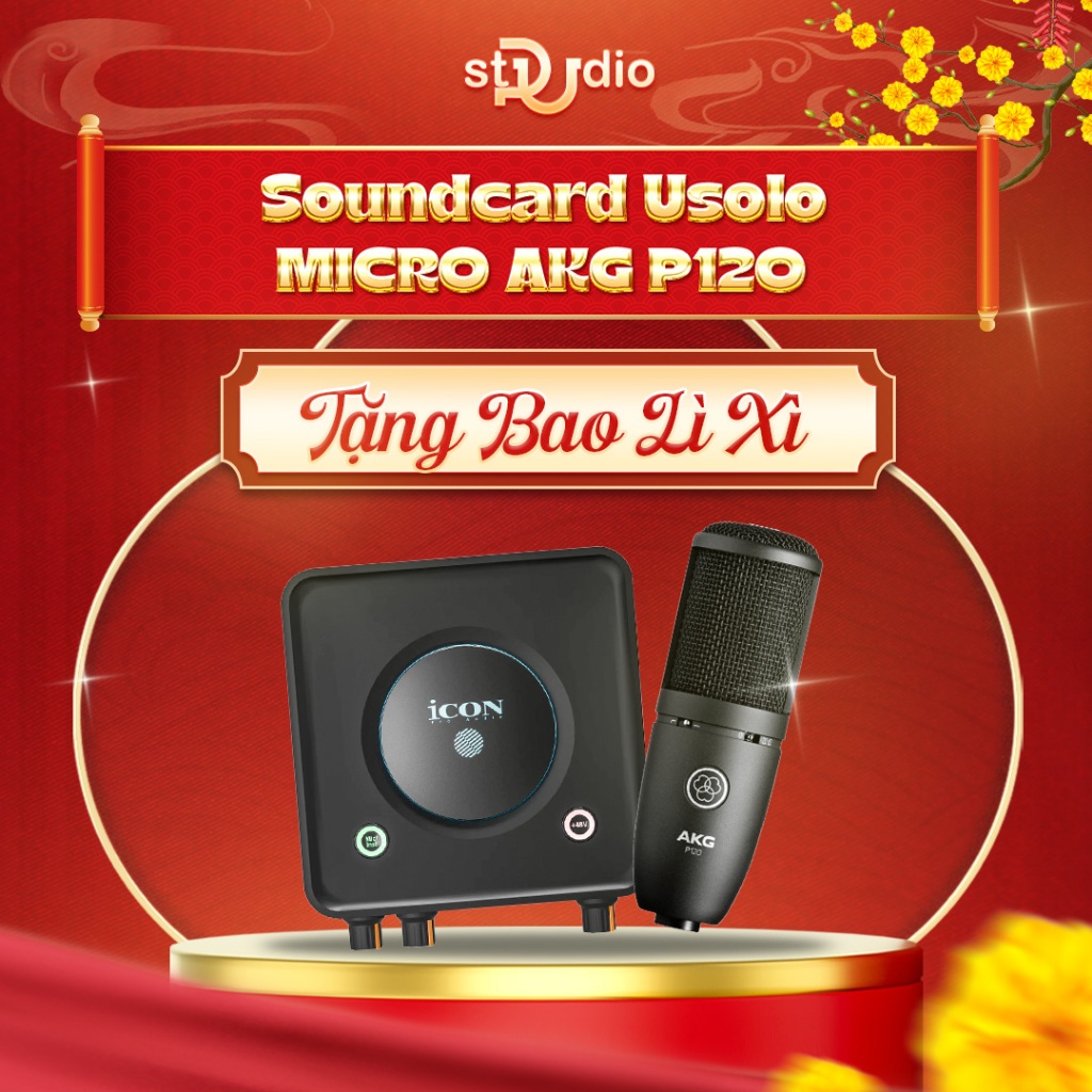 Bộ livestream Icon Usolo - Micro thu âm AKG P120
