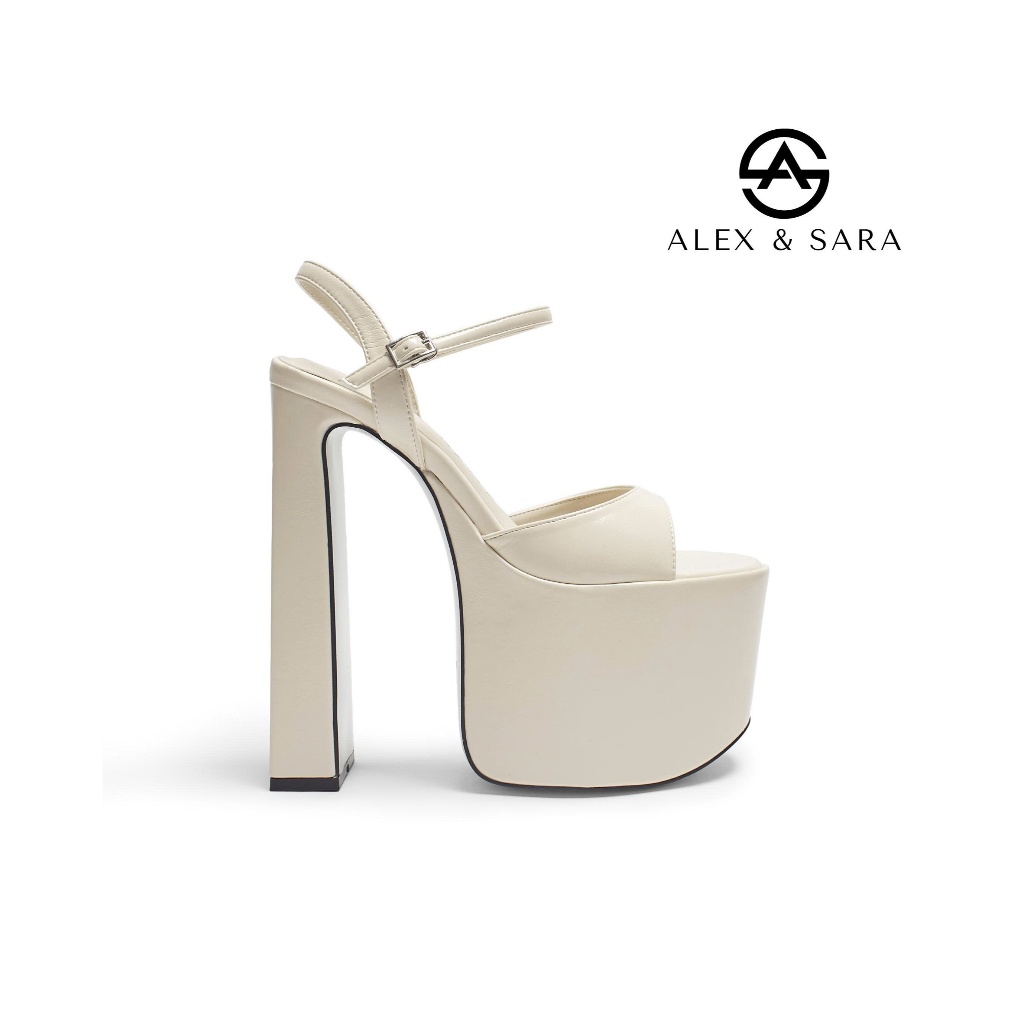 LT148 - Sandal đúp mũi tròn Alex & Sara quai quạt thời trang