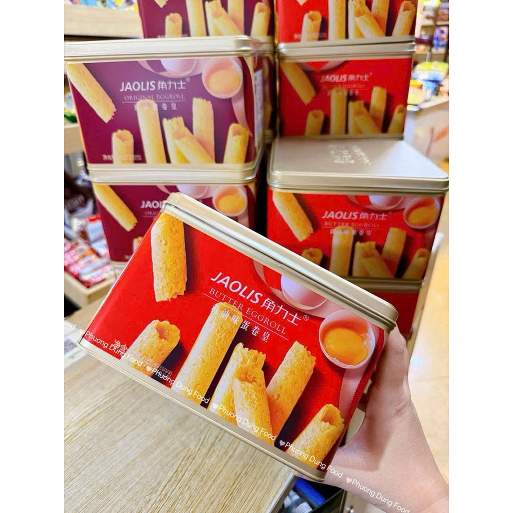 Bánh Trứng Cuộn EGG ROLL JAOLIS Hongkong Kèm Túi
