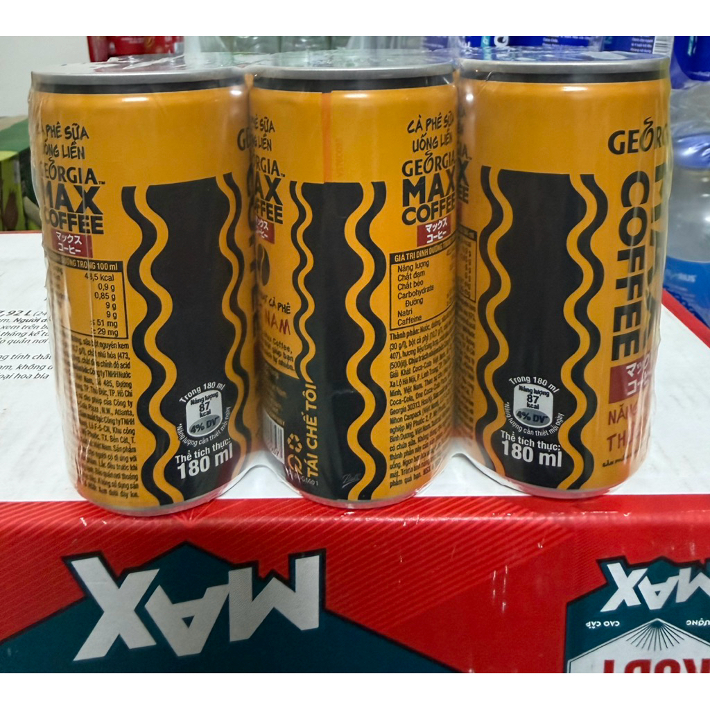 lốc 6 Lon Cà Phê Georgia Max Coffee 180ml/Lon