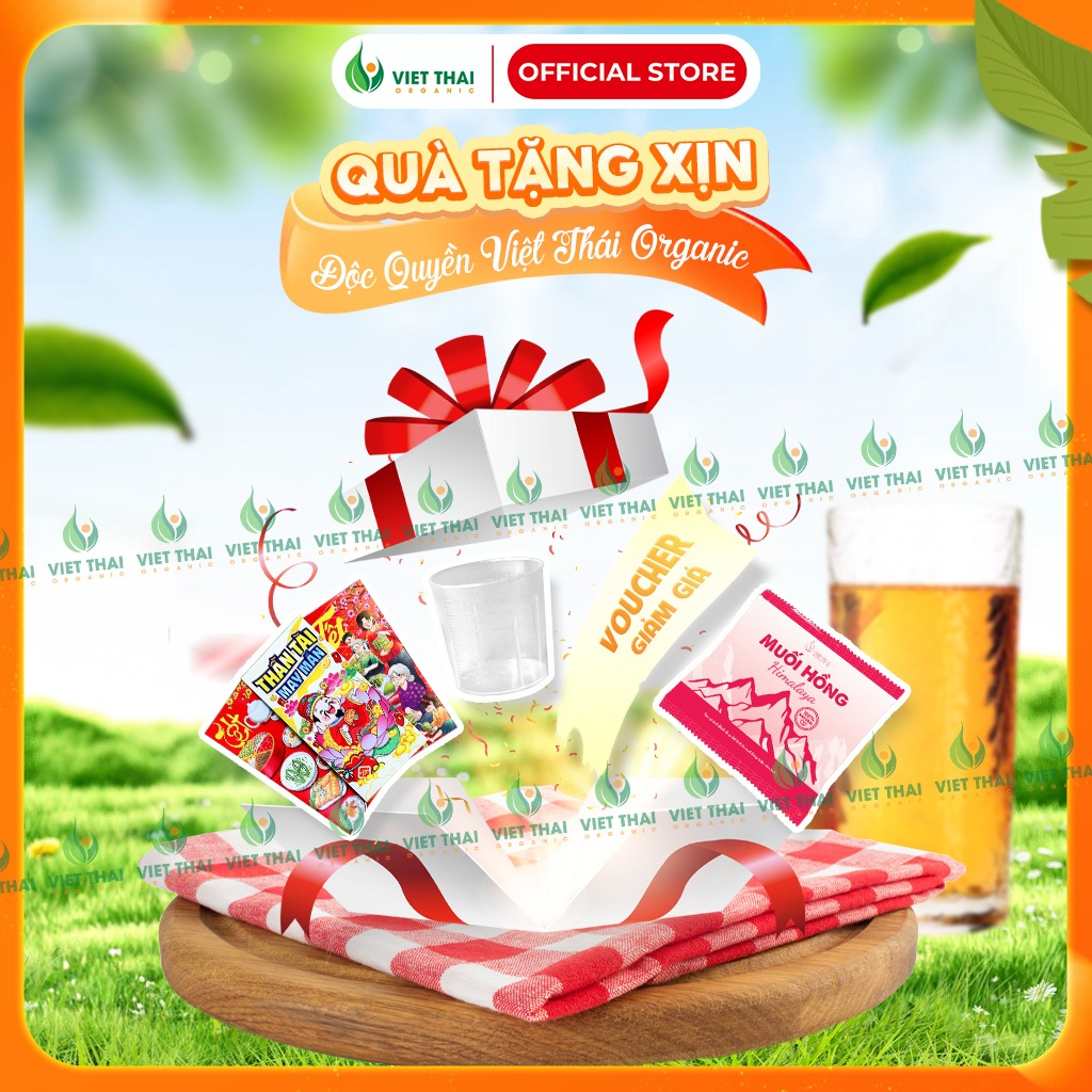 [HÀNG TẶNG KHÔNG BÁN] Deal Độc Quyền Mua Kèm Giấm Táo Việt Thái Organic (Thước Dây, Cốc Đong, Bao Lì Xì MGG)