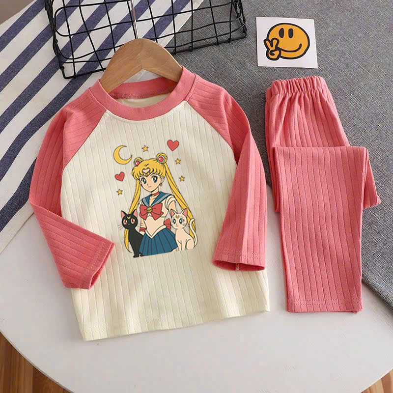 🌸 ĐỒ BỘ BÉ GÁI DÀI TAY GÂN MỀM MỊN – HÌNH DỄ THƯƠNG 🌸 DG430