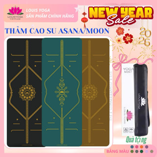 Thảm tập yoga cao su ASANA/MOON [KÈM TÚI+QUÀ TẶNG] chính hãng Louisyoga,chống trơn trượt,dày 4,5mm