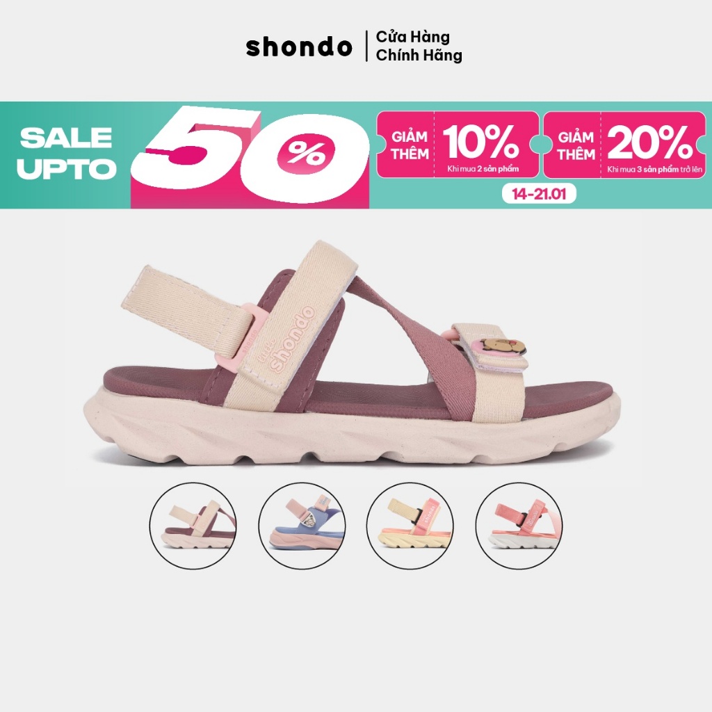 Giày Sandal Trẻ Em Li6 Tem Capybara Thoải Mái, Siêu Nhẹ Shondo Nhiều Màu