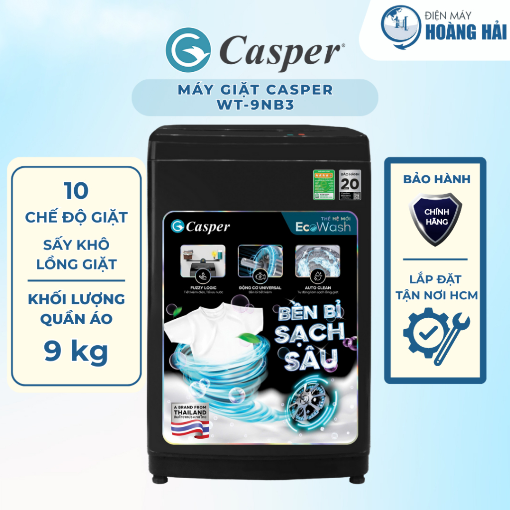 WT-9NB3 | WT-10NB3 | Máy giặt Casper 9Kg WT-9NB3 | 10Kg WT-10NB3 - Hàng chính hãng