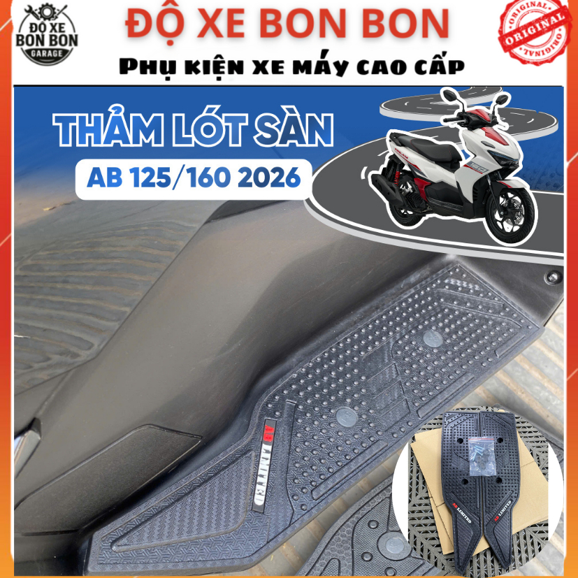 Thảm Lót Chân/Lót Sàn Air Blade 125/160 2026 Cao Su Dày (Tặng Kèm 4 Nút Cao Su Và 4 Ốc) - Giá 1 cặp