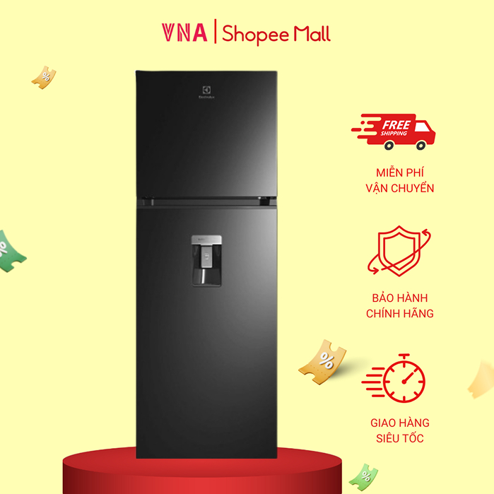 Tủ lạnh Electrolux Inverter 341 lít ETB3740M-H - Ngân đông mềm - Lấy nước ngoài - Bao hành 24 tháng