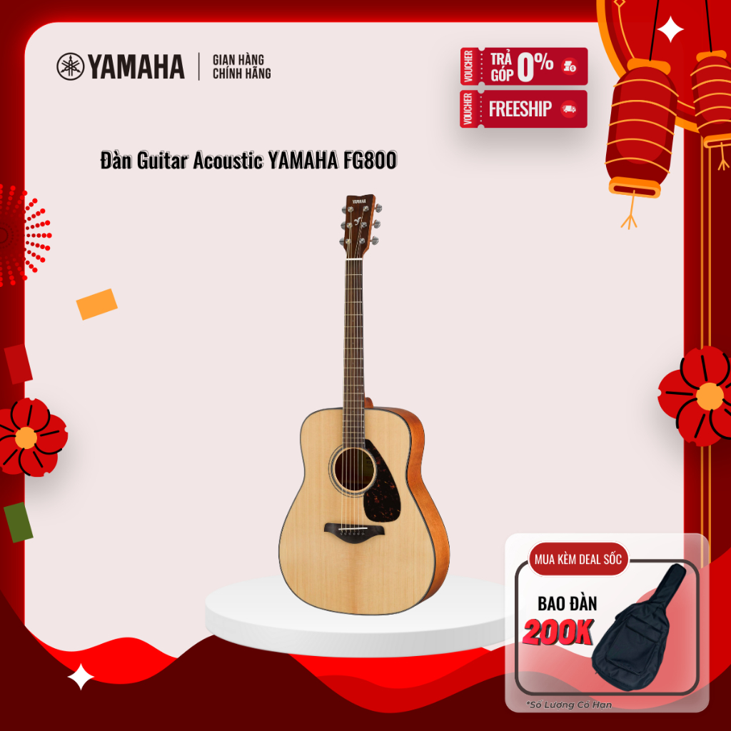 Đàn Guitar Acoustic YAMAHA FG800 - Thiết kế đơn giản, truyền thống, phù hợp cho người mới
