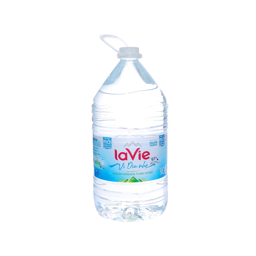 Nước suối Lavie vị dịu nhẹ 5 Lít  thùng 4 bình