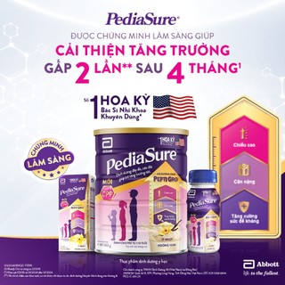 [Tặng 02 gói dùng thử] 1 lon PediaSure 1-10 tuổi dạng bột hương Vani 800g