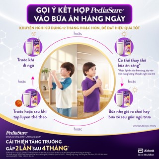 [Tặng 02 gói dùng thử] 1 lon PediaSure 1-10 tuổi dạng bột hương Vani 800g