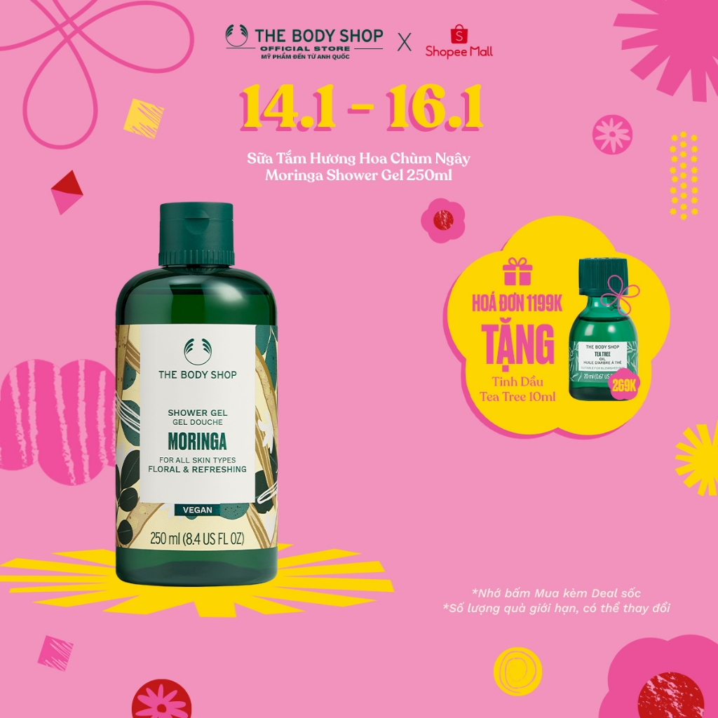Sữa Tắm Hương Hoa Chùm Ngây Moringa Shower Gel 250ml The Body Shop