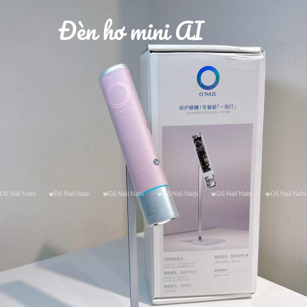 Máy hơ mini ONAIL kèm chân đế ánh sáng trắng thiết kế sang trọng , đèn hơ mini ONAIL